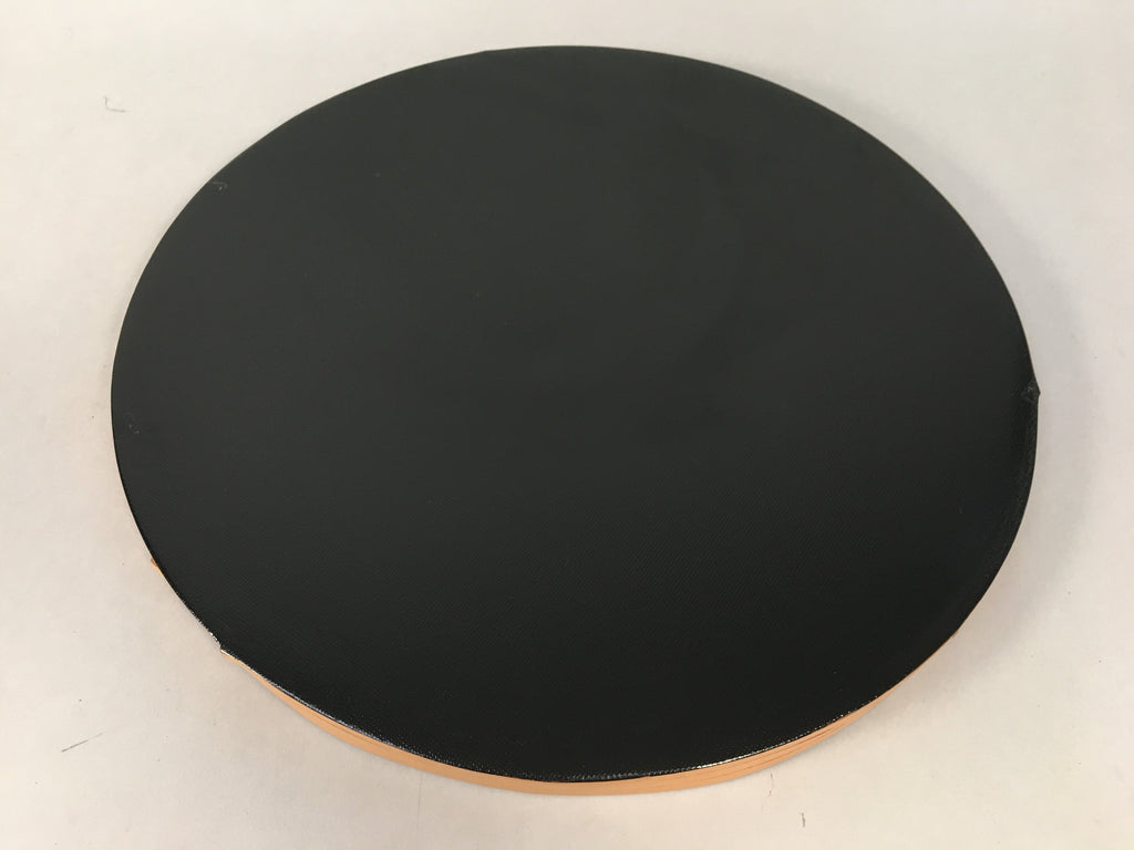 Japanese Lacquer Tray Round Obon Vtg Wood Bamboo Rim Red Nurimono LWB38