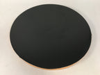 Japanese Lacquer Tray Round Obon Vtg Wood Bamboo Rim Red Nurimono LWB38