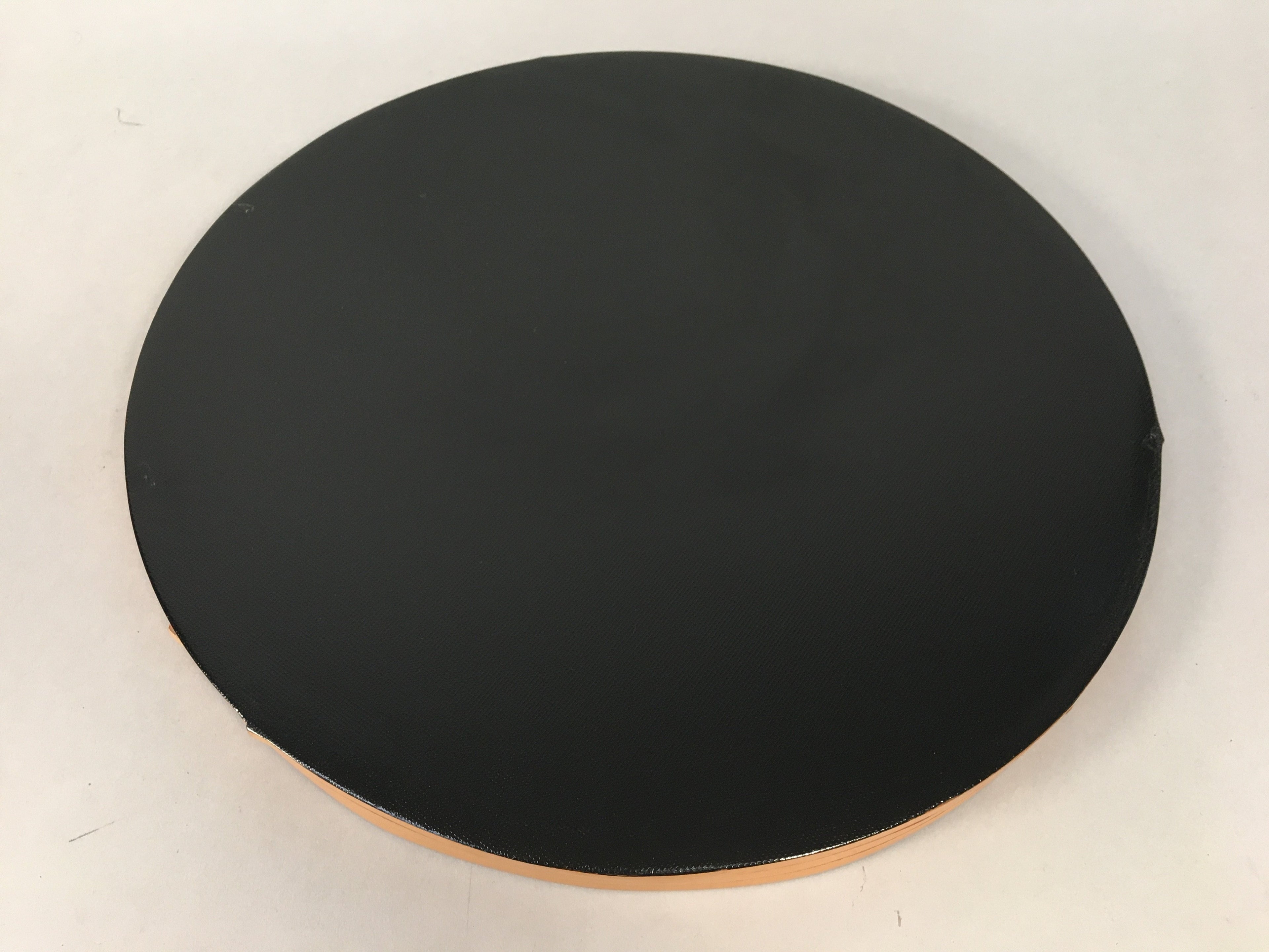 Japanese Lacquer Tray Round Obon Vtg Wood Bamboo Rim Red Nurimono LWB38