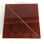 Japanese Lacquer Wooden Shunkei-Nuri Lidded Bento Box Vtg Chopsticks Set UR616