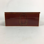 Japanese Lacquer Wooden Shunkei-Nuri Lidded Bento Box Vtg Chopsticks Set UR616