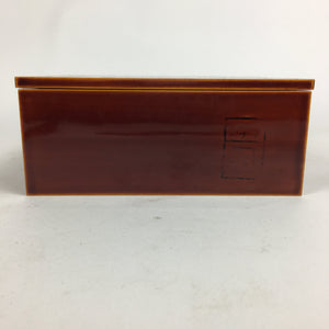 Japanese Lacquer Wooden Shunkei-Nuri Lidded Bento Box Vtg Chopsticks Set UR616