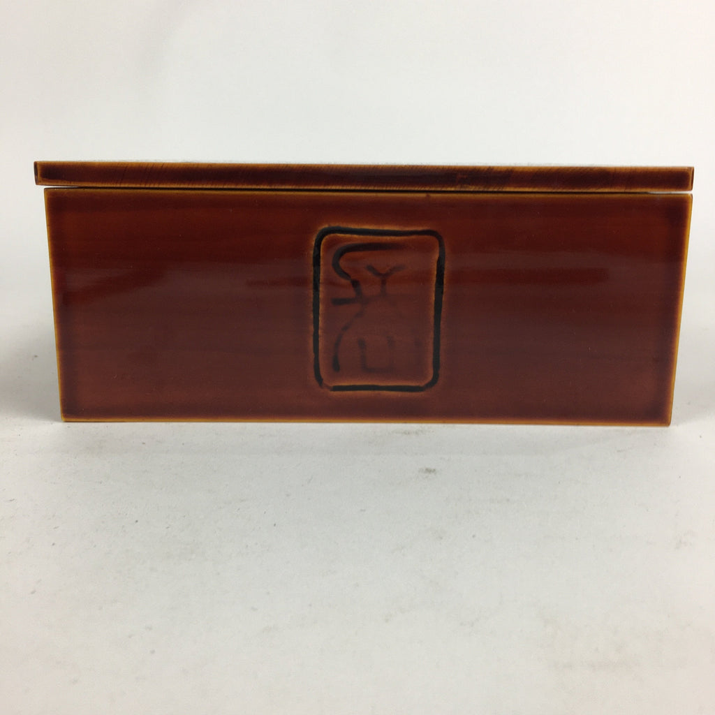 Japanese Lacquer Wooden Shunkei-Nuri Lidded Bento Box Vtg Chopsticks Set UR616
