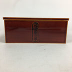 Japanese Lacquer Wooden Shunkei-Nuri Lidded Bento Box Vtg Chopsticks Set UR616