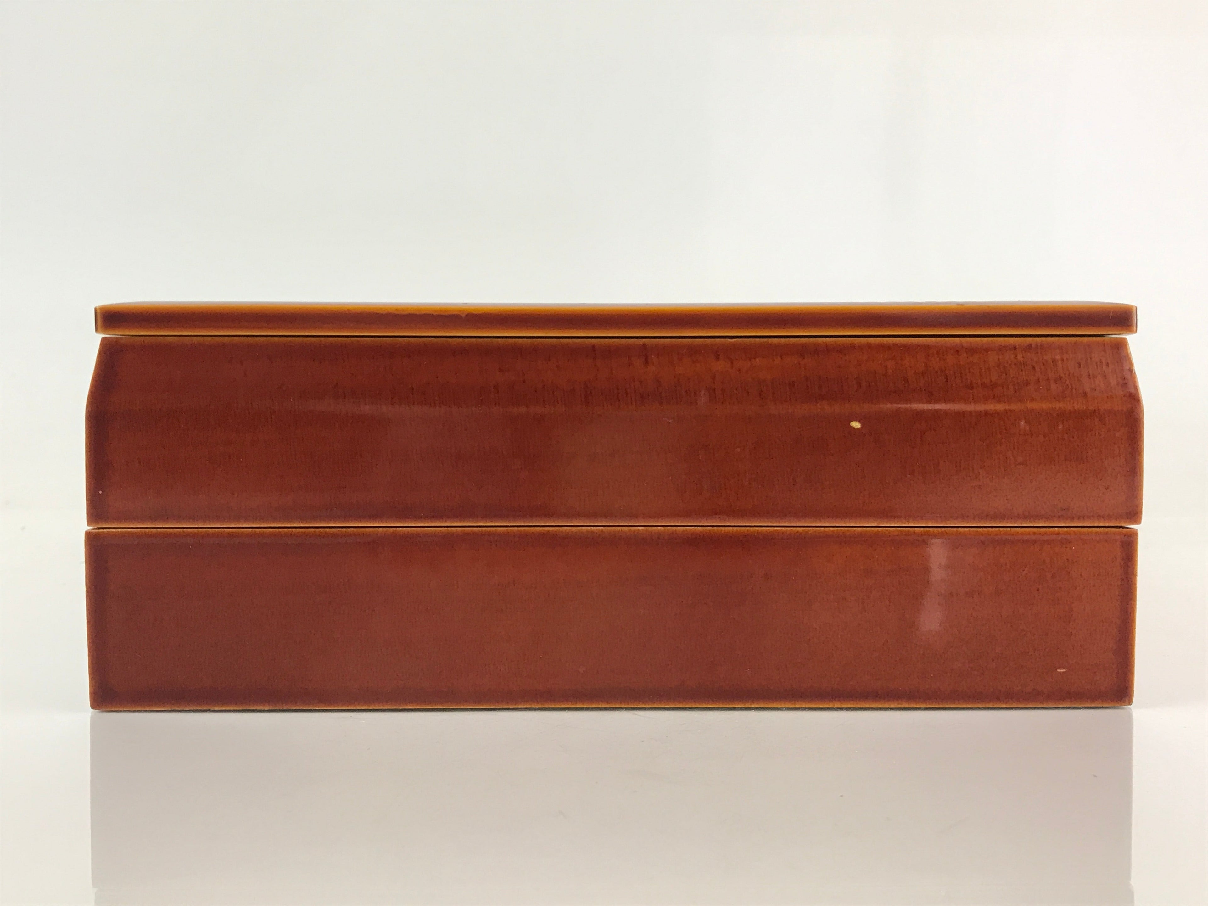 Japanese Lacquer ware Bento Box Vtg Wood Shunkei Nuri Jubako 2 Tier JB77