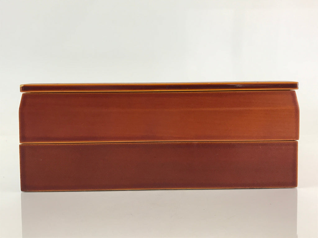 Japanese Lacquer ware Bento Box Vtg Wood Shunkei Nuri Jubako 2 Tier JB77