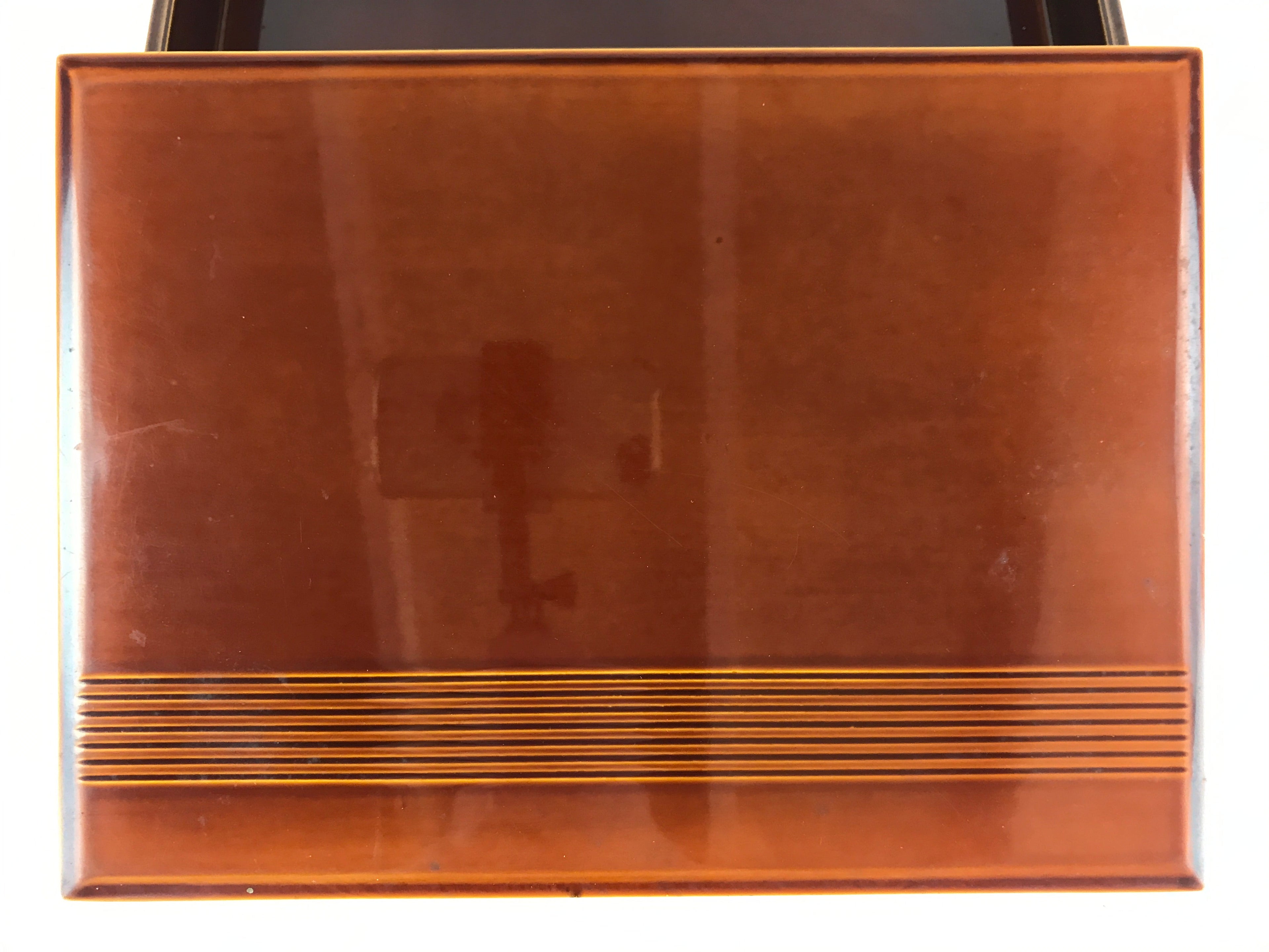 Japanese Lacquer ware Bento Box Vtg Wood Shunkei Nuri Jubako 2 Tier JB77