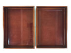 Japanese Lacquer ware Bento Box Vtg Wood Shunkei Nuri Jubako 2 Tier JB77