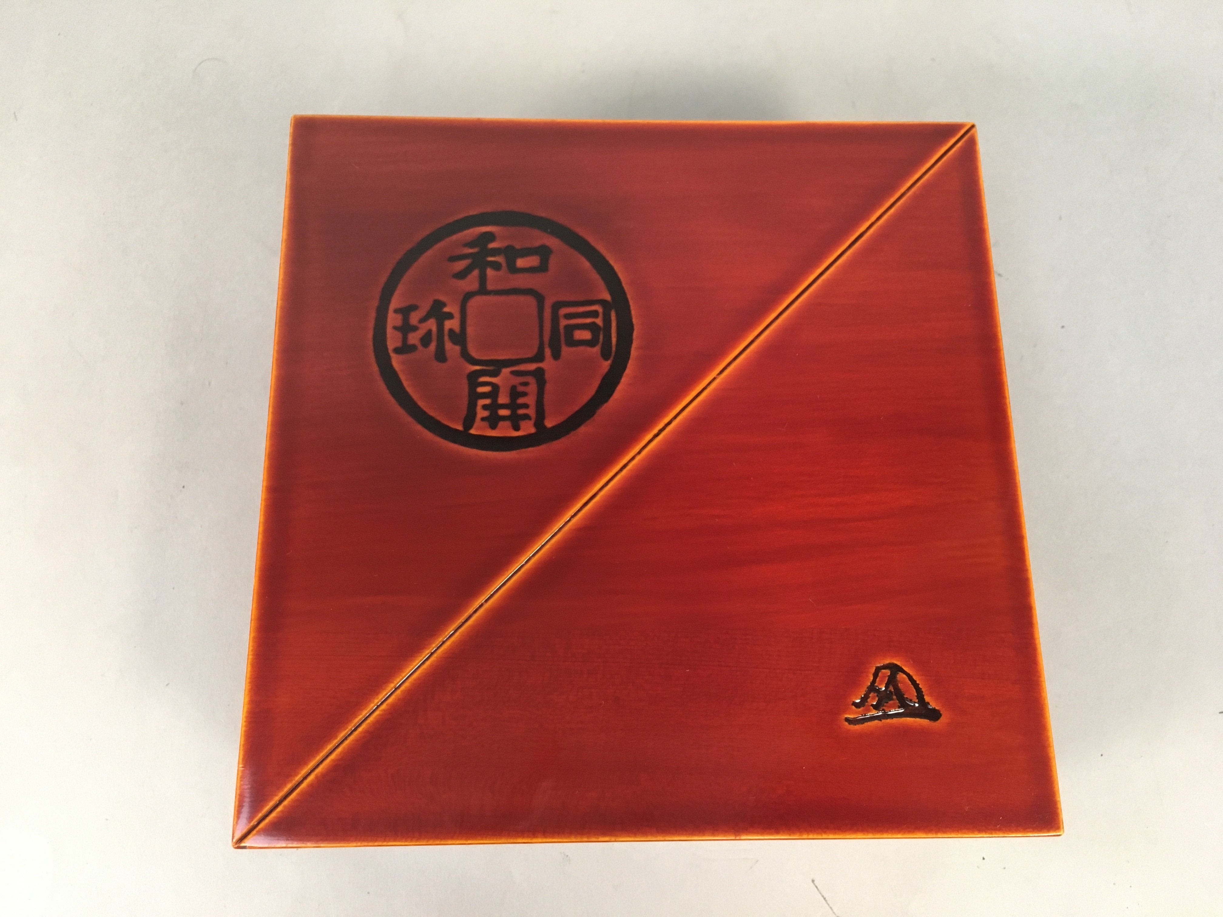 Japanese Lacquer ware Bento Box Vtg Wood Shunkei Nuri Jubako Hashi 1Tier JB70