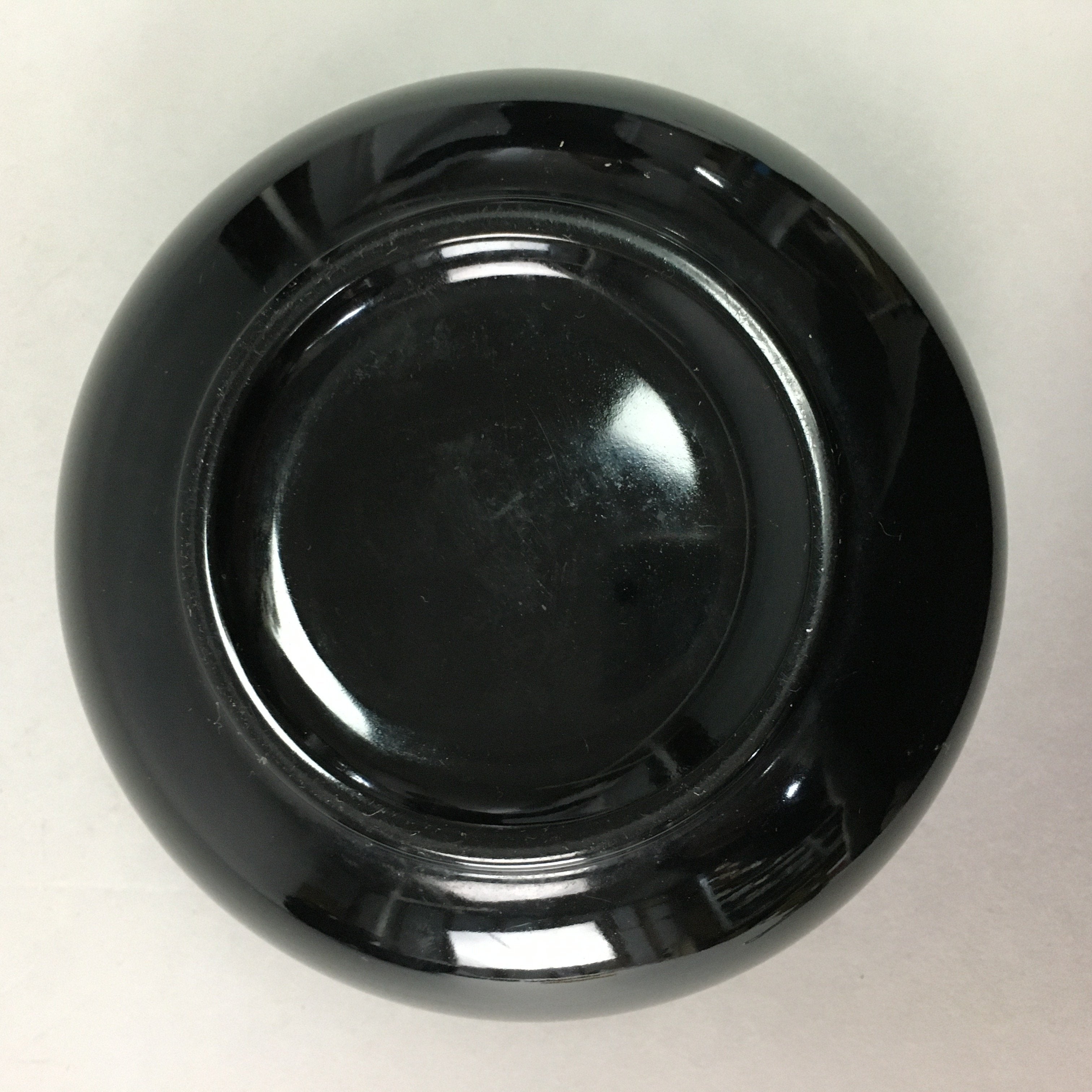 Japanese Lacquer ware Bowl Replica Vtg Black Gold Makie Noodle Rice UR312