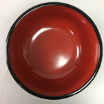 Japanese Lacquer ware Bowl Replica Vtg Black Gold Makie Noodle Rice UR312