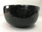 Japanese Lacquer ware Bowl Replica Vtg Black Gold Makie Noodle Rice UR314