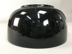 Japanese Lacquer ware Bowl Replica Vtg Black Gold Makie Noodle Rice UR314