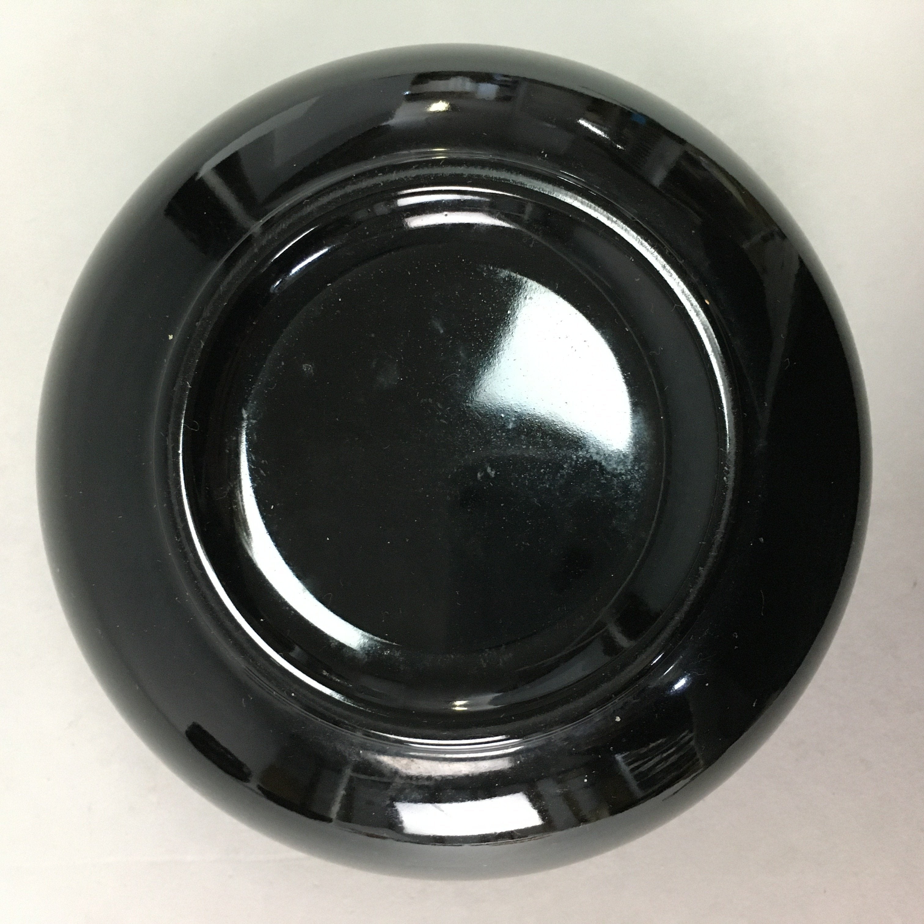 Japanese Lacquer ware Bowl Replica Vtg Black Gold Makie Noodle Rice UR315