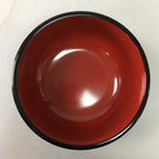 Japanese Lacquer ware Bowl Replica Vtg Black Gold Makie Noodle Rice UR315
