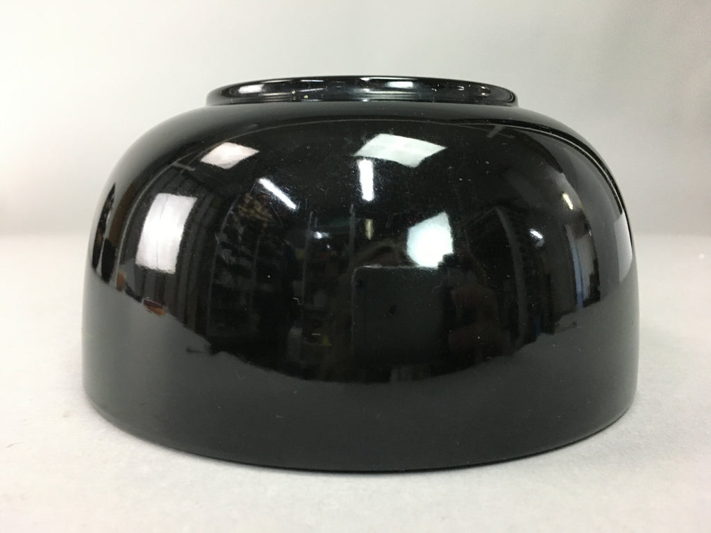Japanese Lacquer ware Bowl Replica Vtg Black Gold Makie Noodle Rice UR315