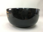 Japanese Lacquer ware Bowl Replica Vtg Black Gold Makie Noodle Rice UR316