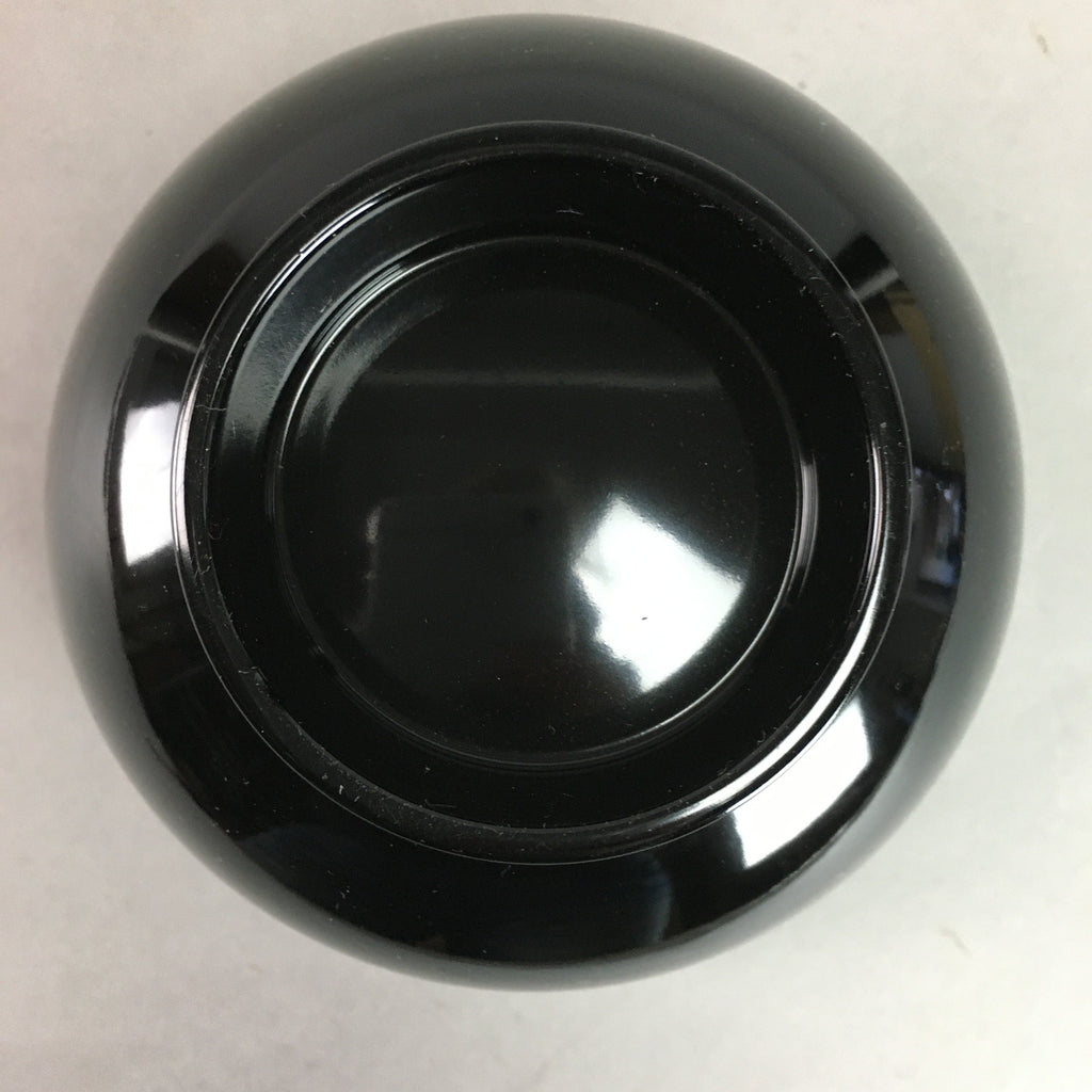 Japanese Lacquer ware Bowl Replica Vtg Black Gold Makie Owan Soup Rice UR296