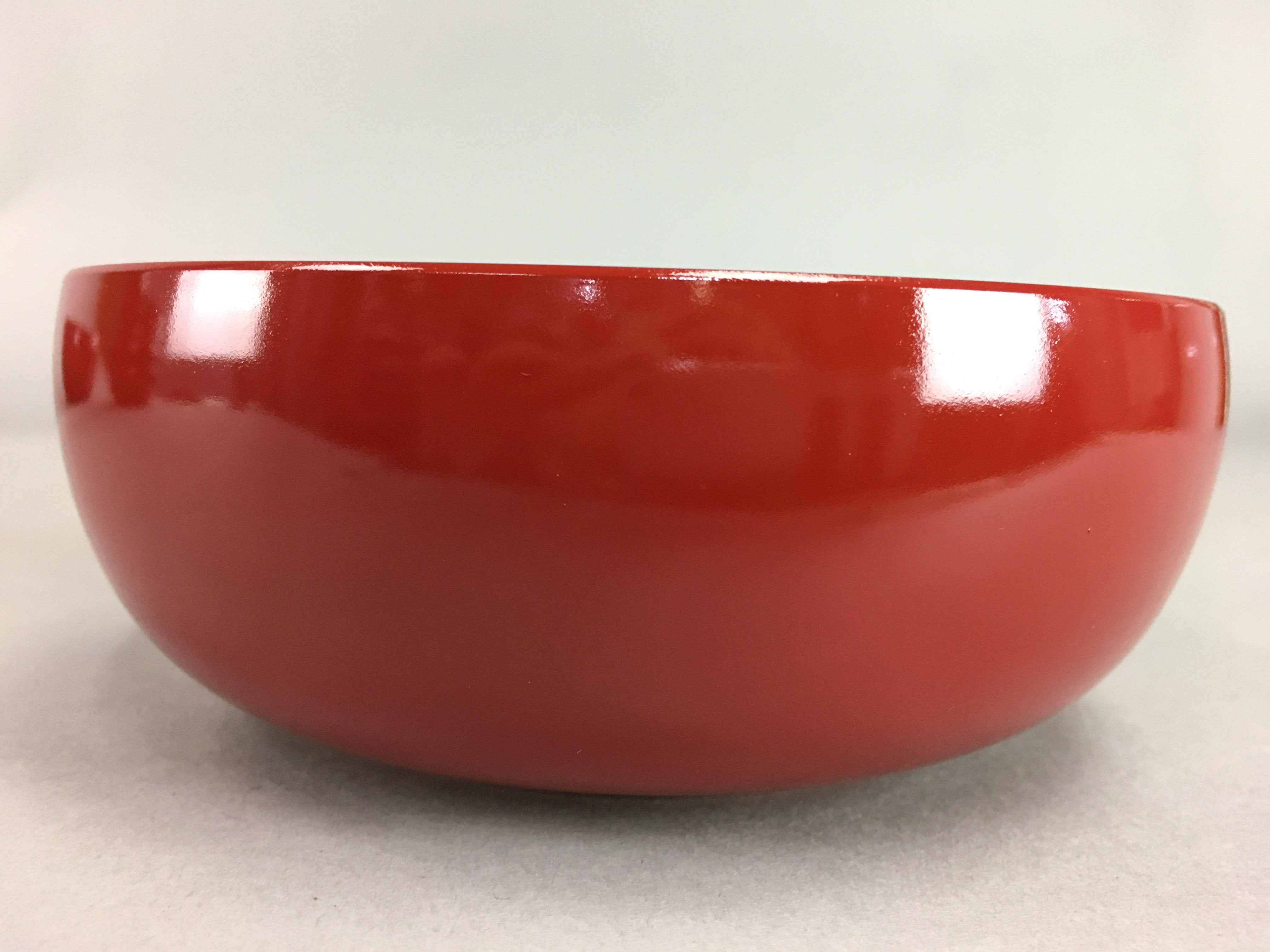 Japanese Lacquer ware Bowl Vtg Red Replica Signed QT70