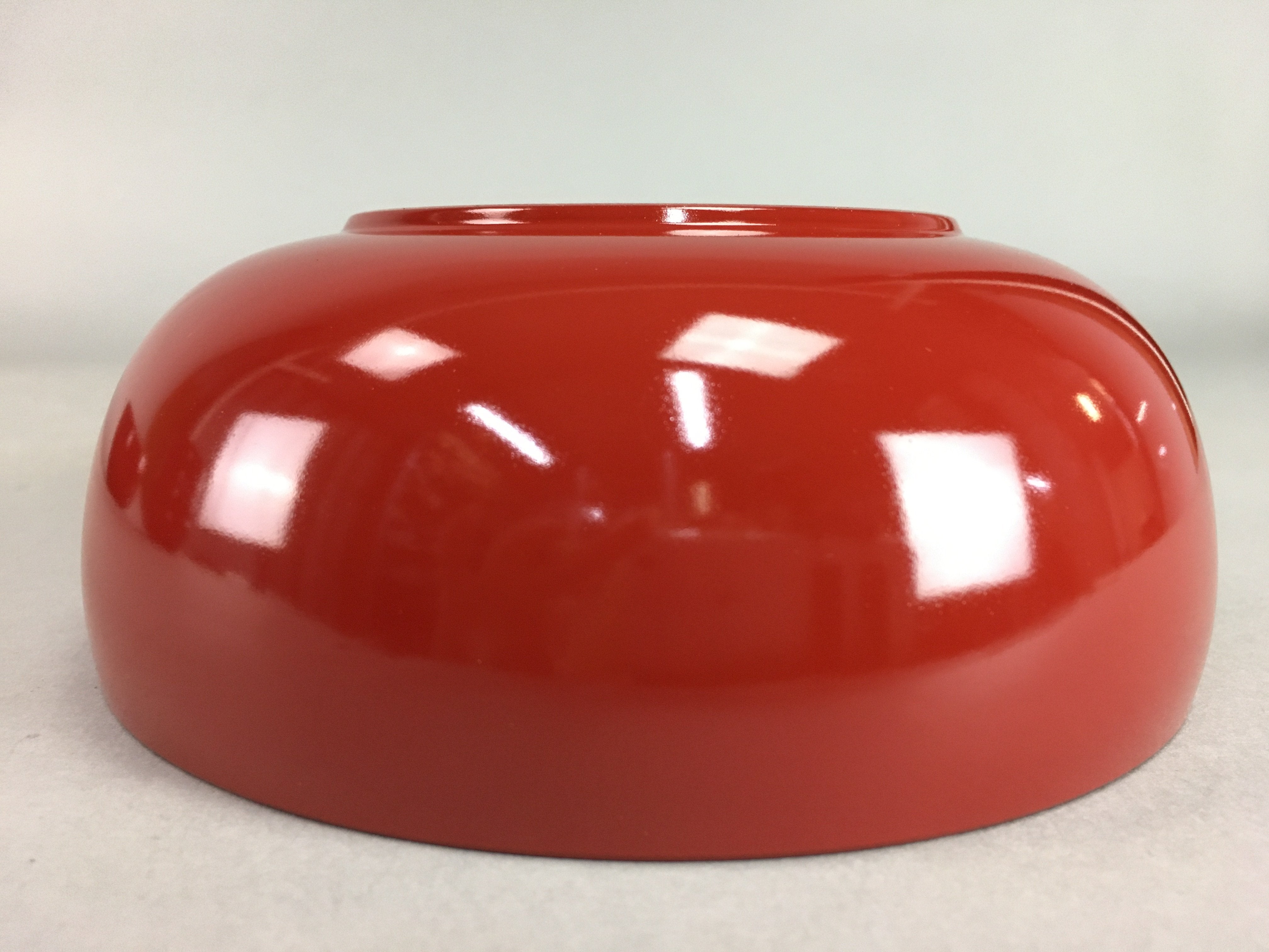 Japanese Lacquer ware Bowl Vtg Red Replica Signed QT70