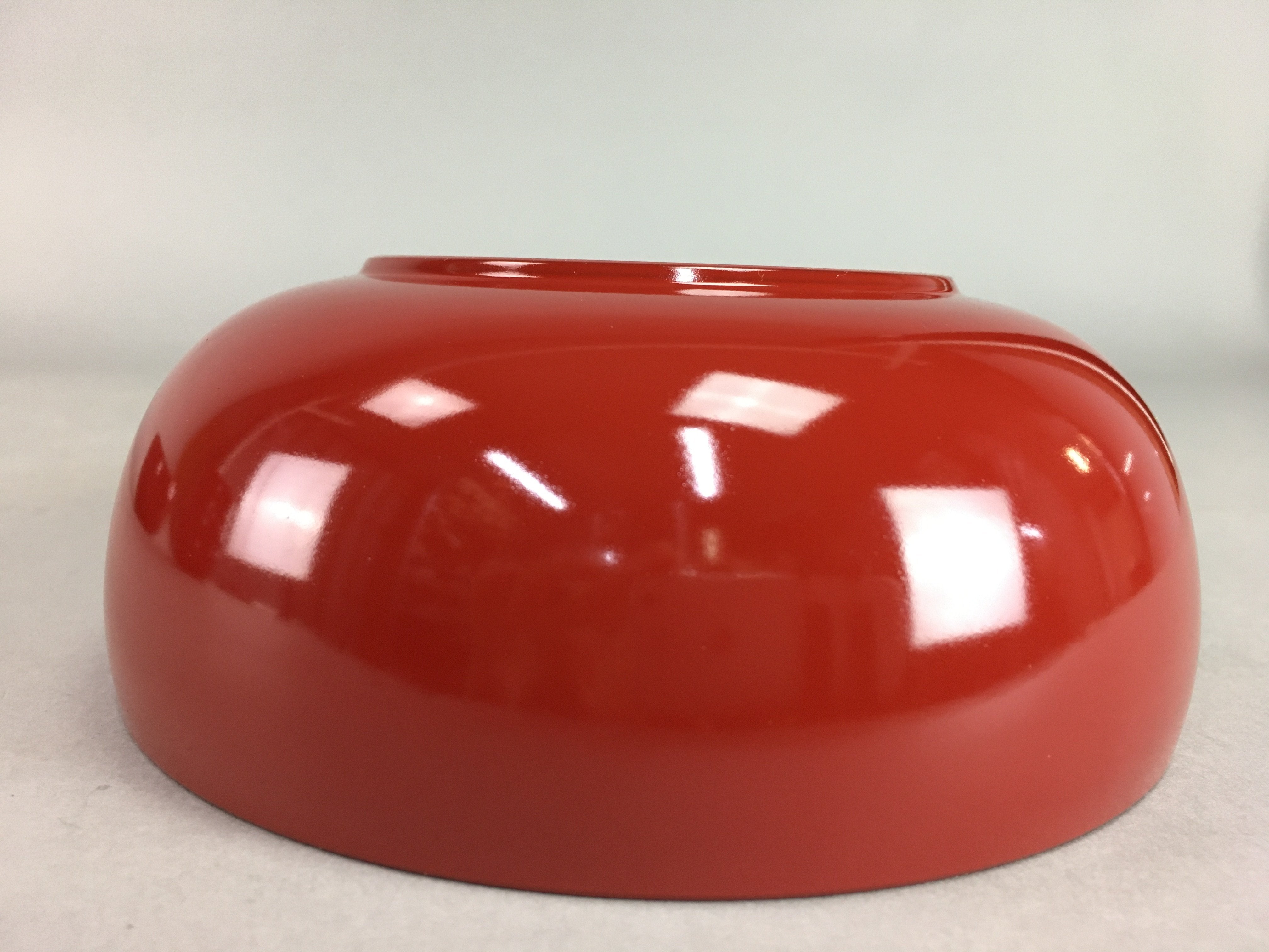 Japanese Lacquer ware Bowl Vtg Red Replica Signed QT70