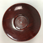 Japanese Lacquer ware Drink Coaster Saucer Vtg Chataku 5pc Wood Brown LW996