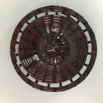 Japanese Lacquer ware Drink Coaster Vtg Bamboo Chataku Woven Saucer UR184