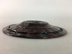 Japanese Lacquer ware Drink Coaster Vtg Bamboo Chataku Woven Saucer UR184