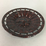 Japanese Lacquer ware Drink Coaster Vtg Bamboo Chataku Woven Saucer UR184