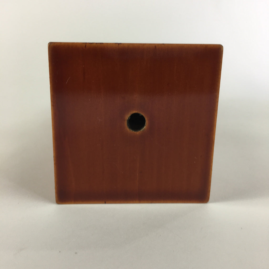 Japanese Lacquer ware Flower Vase Vtg Wooden Shunkei-nuri Ikebana Kabin FV908