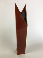 Japanese Lacquer ware Flower Vase Vtg Wooden Shunkei-nuri Ikebana Kabin FV908