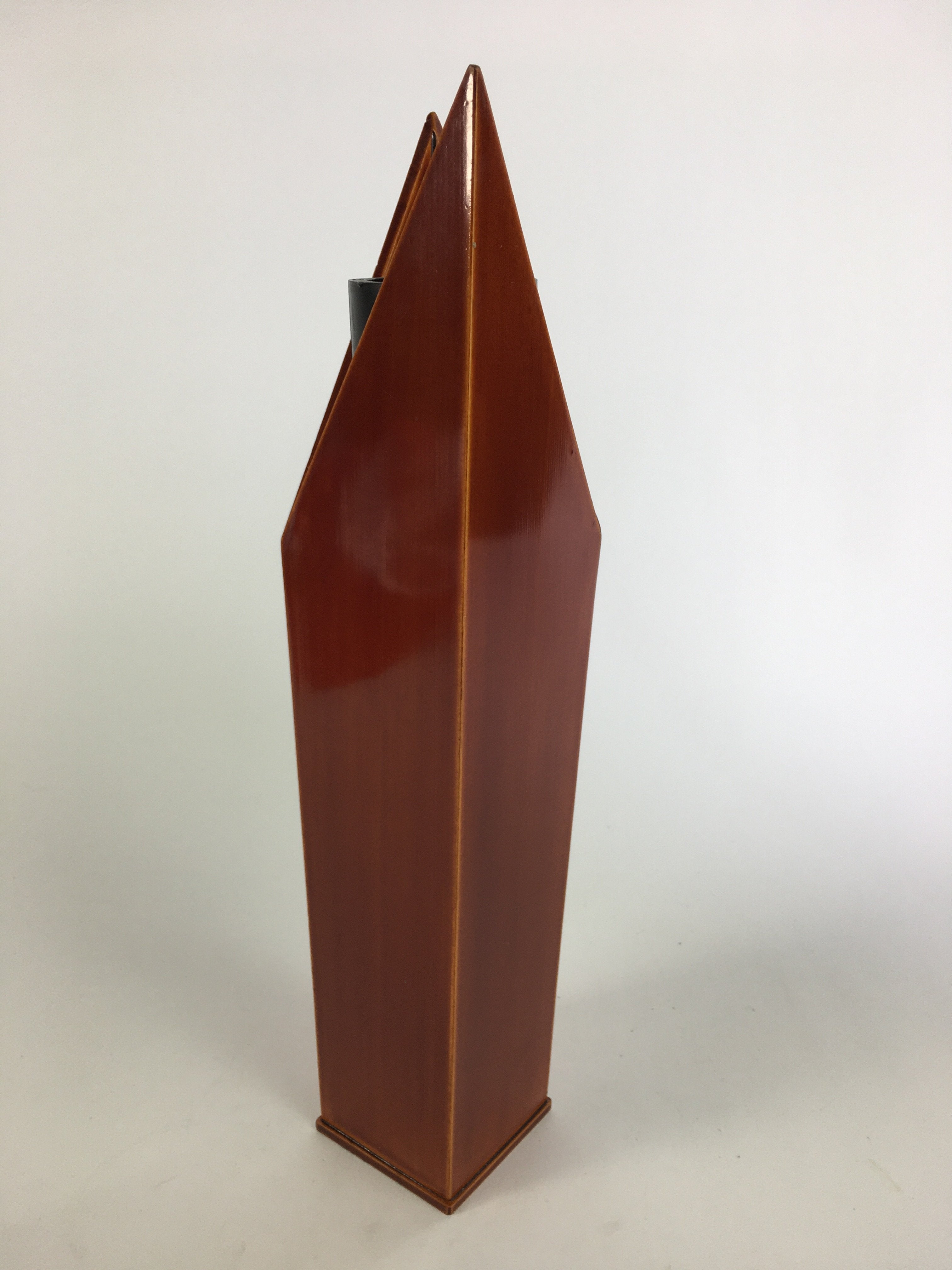 Japanese Lacquer ware Flower Vase Vtg Wooden Shunkei-nuri Ikebana Kabin FV908