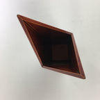 Japanese Lacquer ware Flower Vase Vtg Wooden Shunkei-nuri Ikebana Kabin FV908