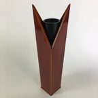 Japanese Lacquer ware Flower Vase Vtg Wooden Shunkei-nuri Ikebana Kabin FV908