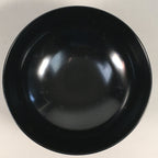 Japanese Lacquer ware Lidded Bowl Vtg Replica Black Gold Owan Soup Rice QT103