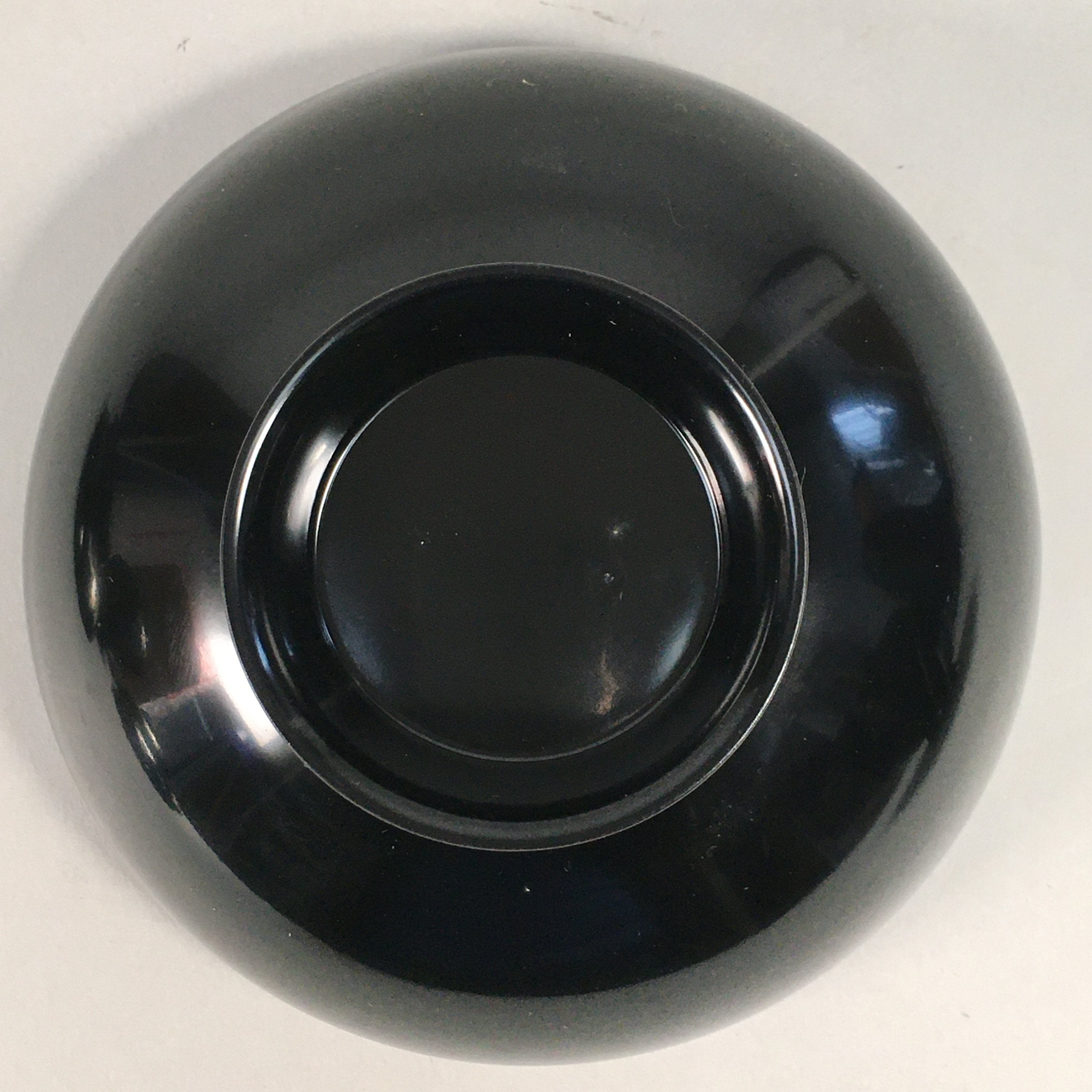 Japanese Lacquer ware Lidded Bowl Vtg Replica Black Gold Owan Soup Rice QT103