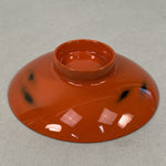 Japanese Lacquer ware Lidded Bowl Vtg Replica Red Black Owan Soup Rice UR396
