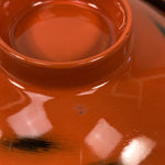 Japanese Lacquer ware Lidded Bowl Vtg Replica Red Black Owan Soup Rice UR396