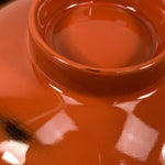 Japanese Lacquer ware Lidded Bowl Vtg Replica Red Black Owan Soup Rice UR396