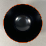 Japanese Lacquer ware Lidded Bowl Vtg Replica Red Black Owan Soup Rice UR400