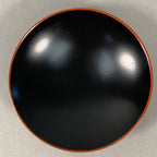 Japanese Lacquer ware Lidded Bowl Vtg Replica Red Black Owan Soup Rice UR400
