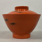 Japanese Lacquer ware Lidded Bowl Vtg Replica Red Black Owan Soup Rice UR400
