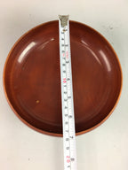 Japanese Lacquer ware Plate Vtg Wooden Shunkei Nuri Kashibachi Red LW835
