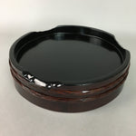 Japanese Lacquer ware Shushi Oke Serving Tub Vtg Round Container PX389