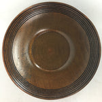 Japanese Lacquer ware Wooden Drink Coaster Saucer Vtg Chataku 4pc Brown LW982