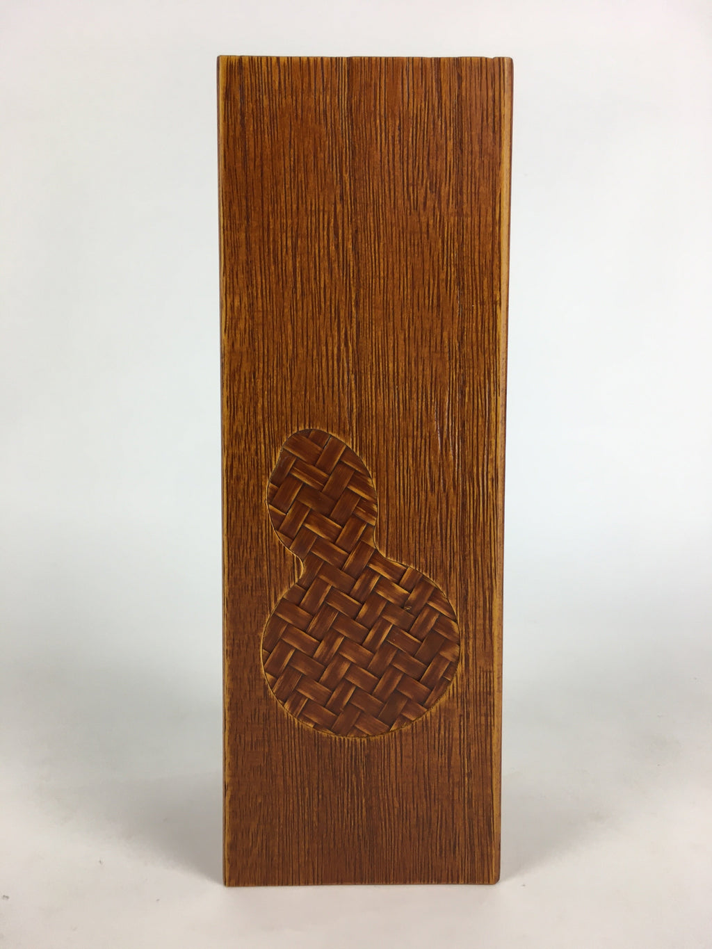 Japanese Lacquered Flower Vase Vtg Wooden Ikebana Kabin Gourd FV996