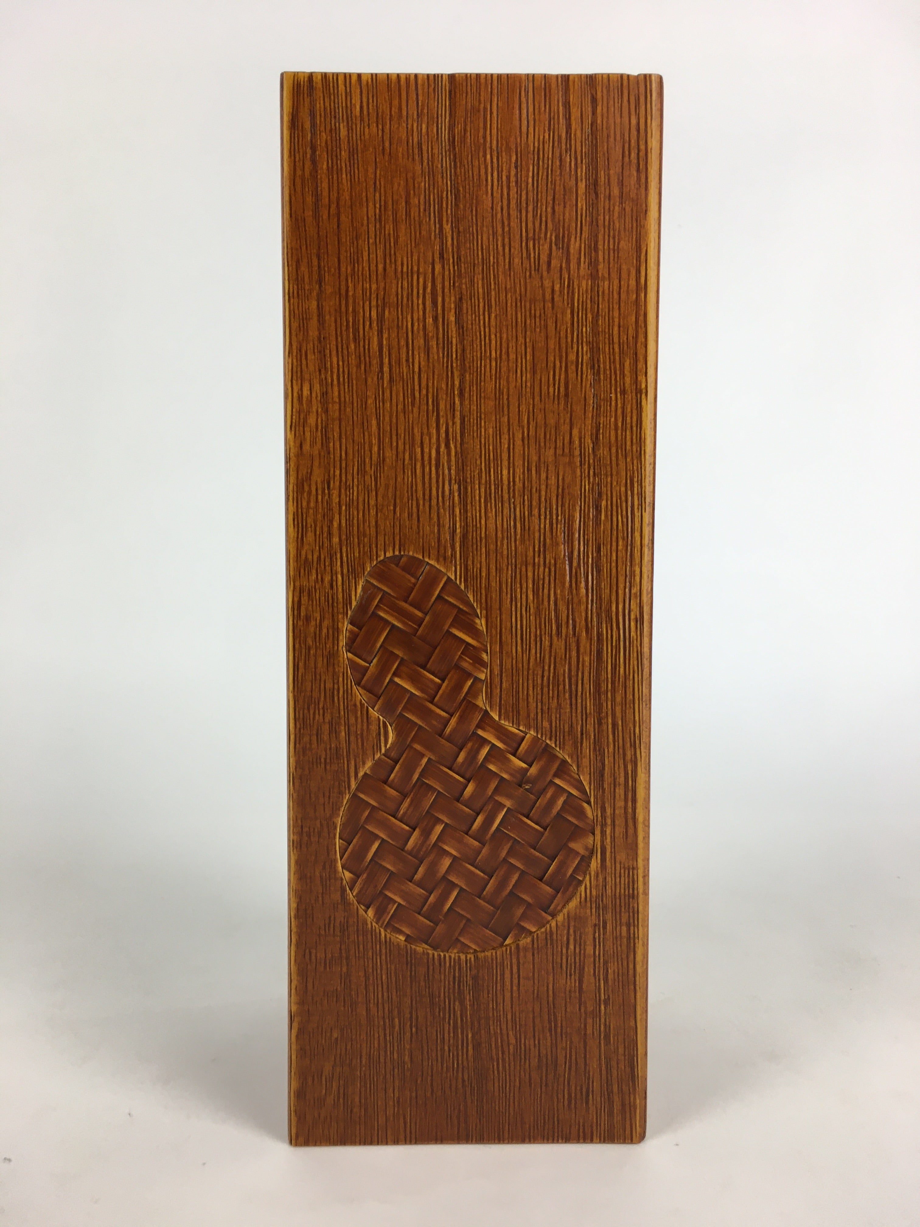 Japanese Lacquered Flower Vase Vtg Wooden Ikebana Kabin Gourd FV996