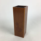 Japanese Lacquered Flower Vase Vtg Wooden Ikebana Kabin Gourd FV996