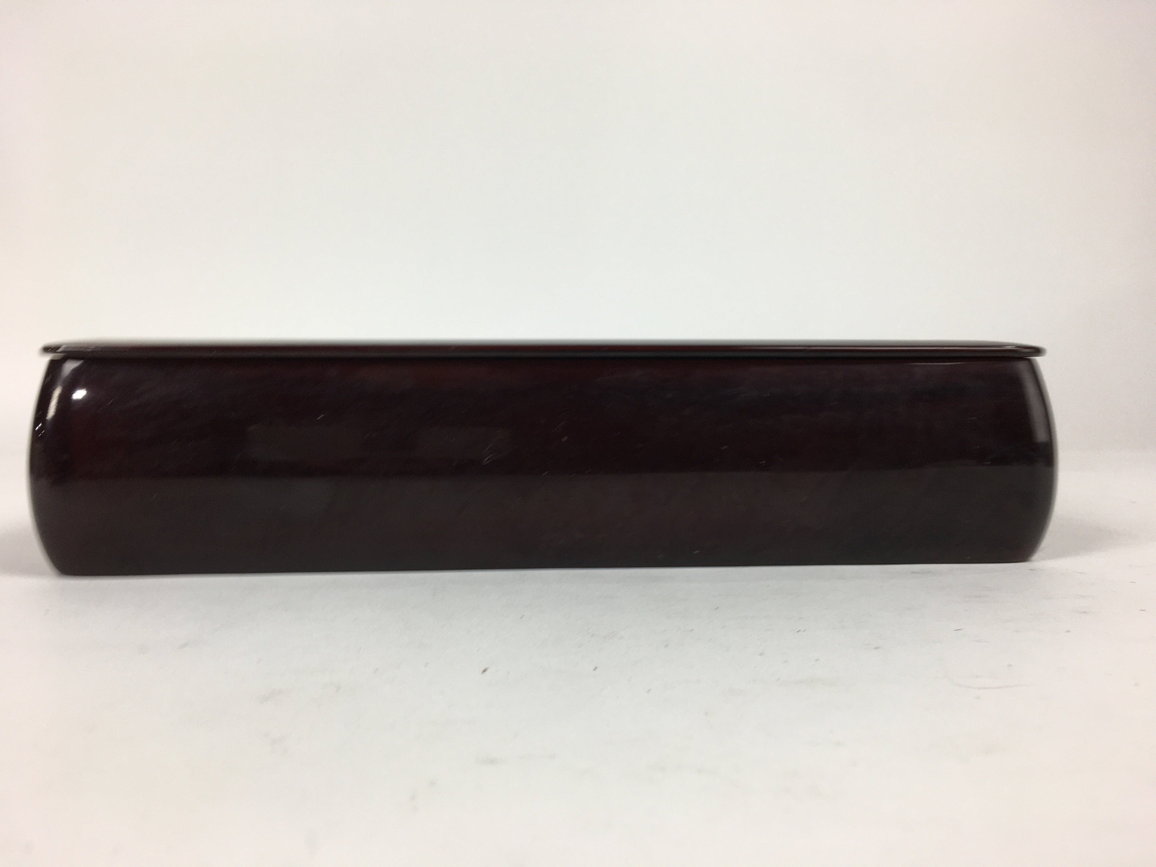Japanese Lacquered Lidded Box Shunkei-Nuri Vtg Wood Fumibako Letter Book FB66