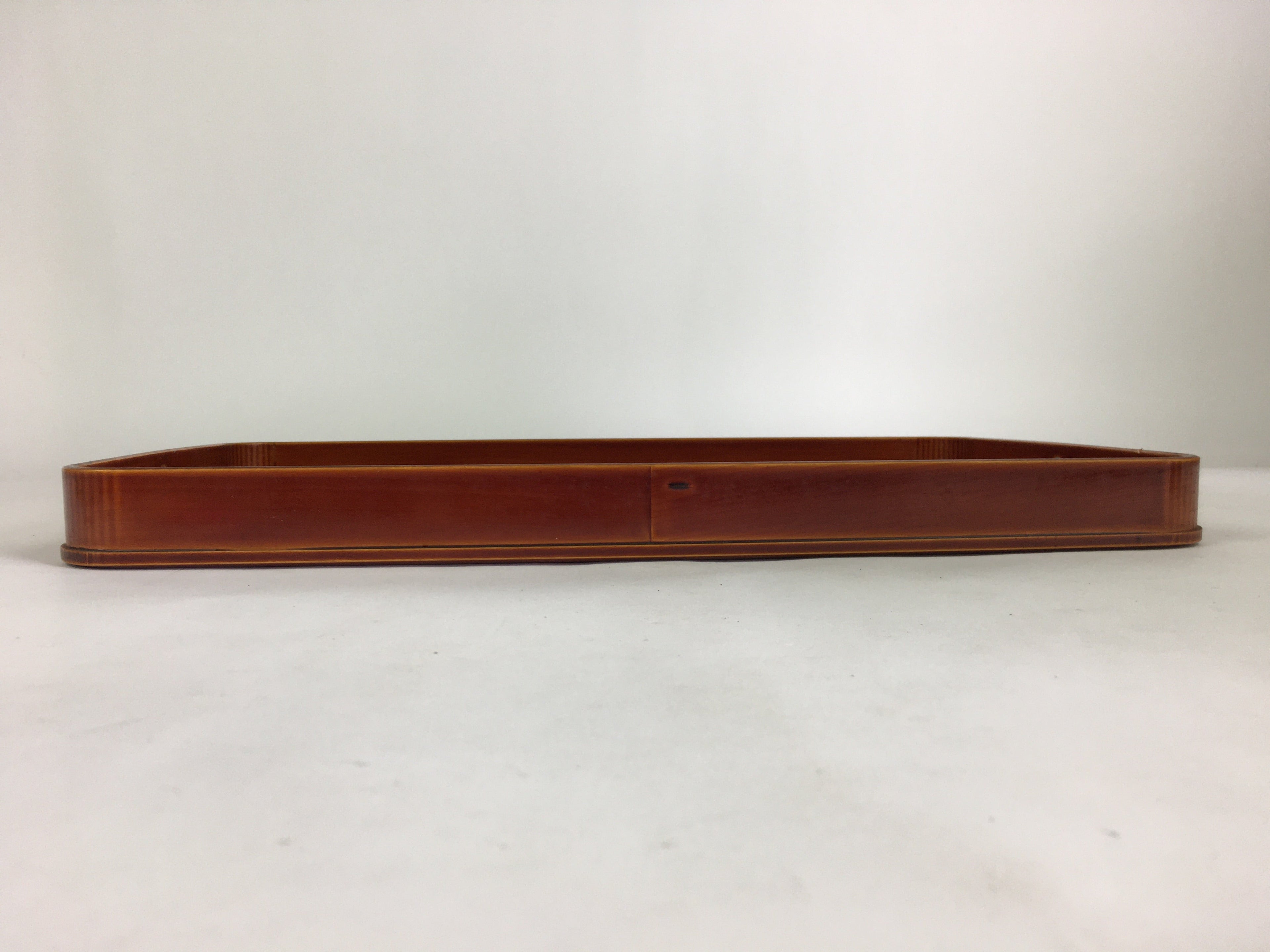 Japanese Lacquered Tray Rectangle Obon Vtg Shunkei-Nuri Nurimono UR683